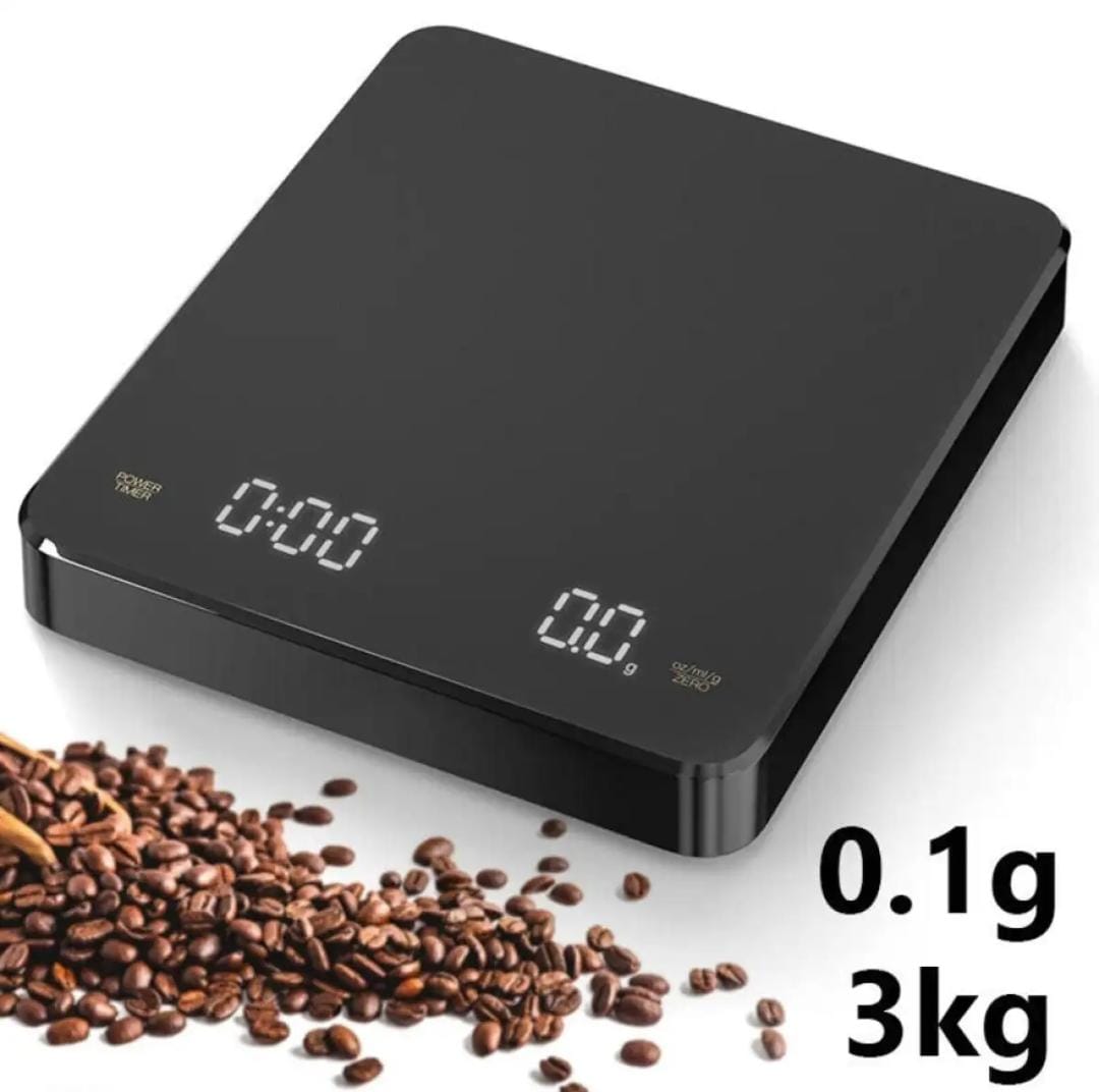 High Precision Espresso Coffee Kitchen Scale 0.1 Gram to 3 Kg