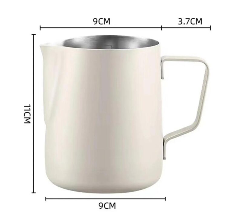 Premium Quality Teflon Coated Milk Frothing Pitcher-600ml - White