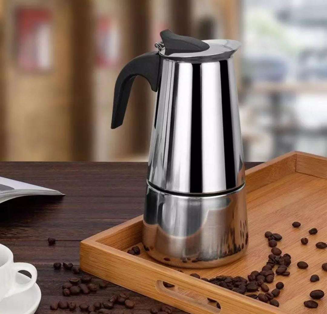 S-CAFE STAINLESS STEEL 6 CUPS (300ML)  MOKA POT