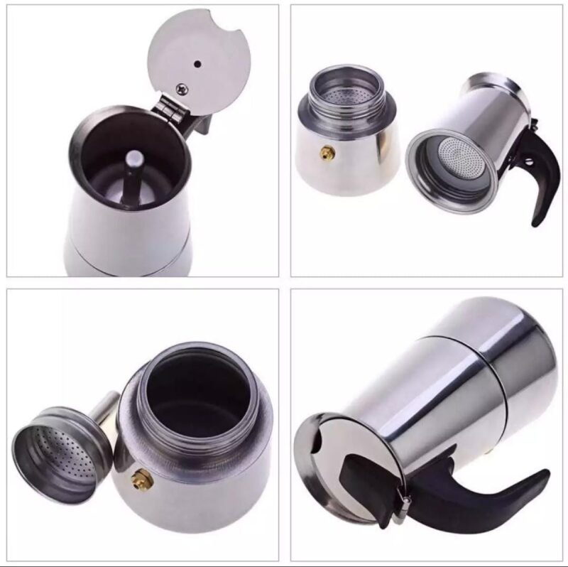S-CAFE STAINLESS STEEL 6 CUPS (300ML)  MOKA POT