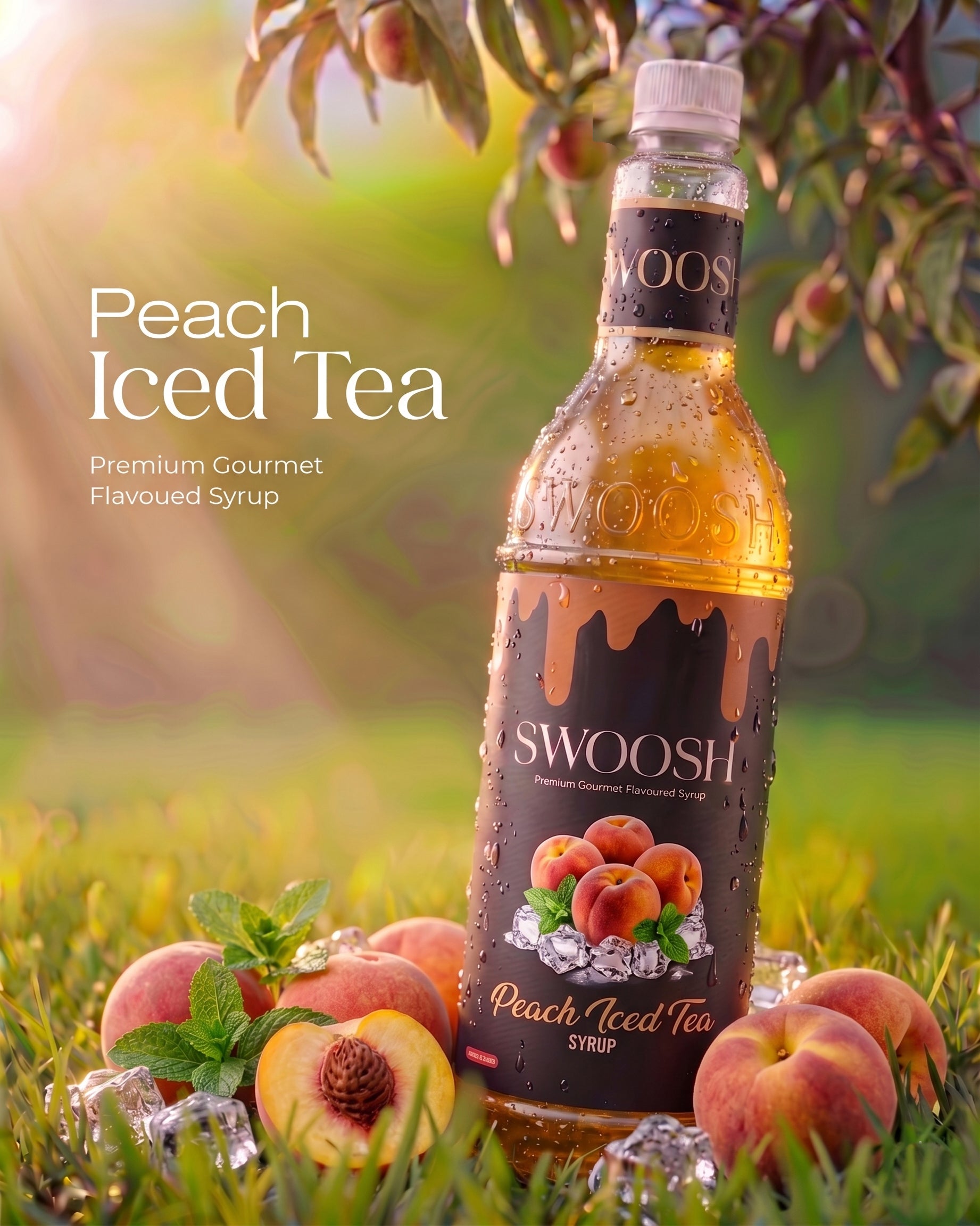 Swoosh Peach Ice Tea Syrup